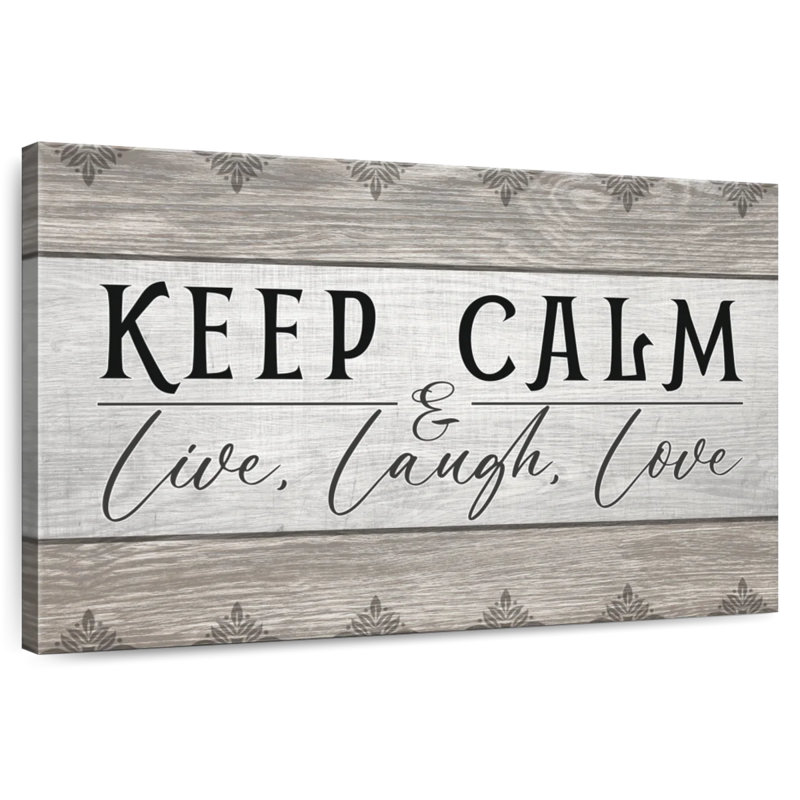 Tergel Keep Calm Patterned Typography, 20" H x 30" W