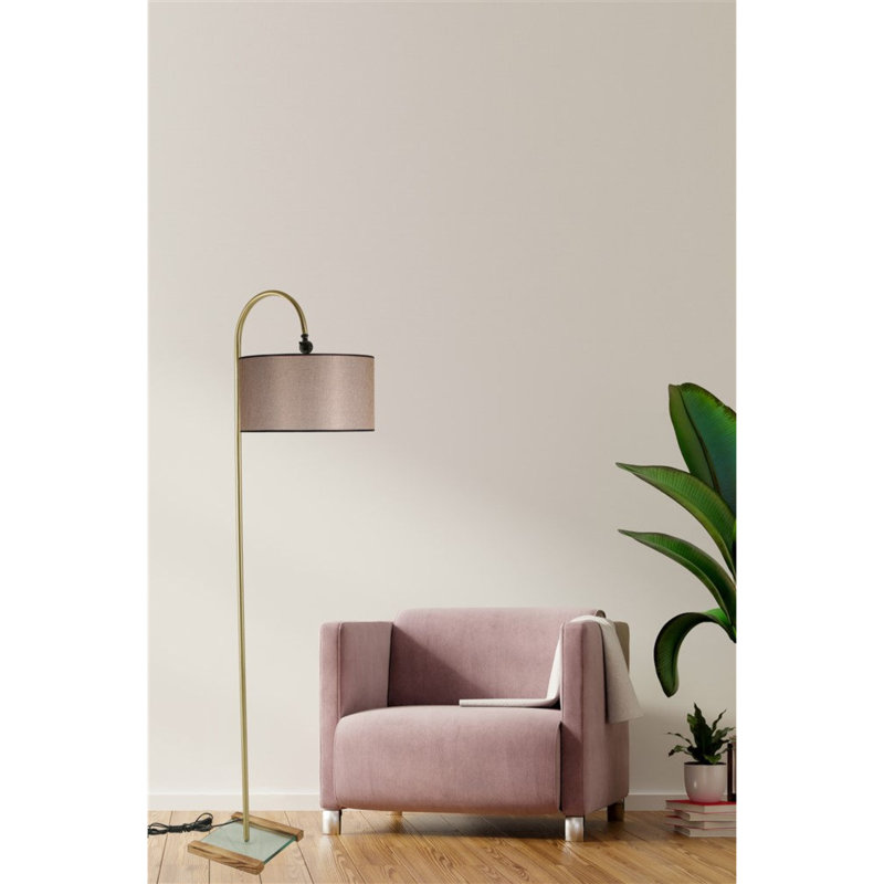 Adolar 165cm Arched Floor Lamp, Beige