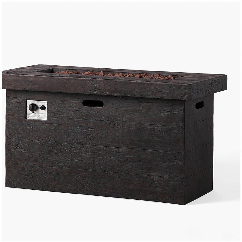 Rectangular Magnesium Oxide Fire Pit - 50,000 Btu