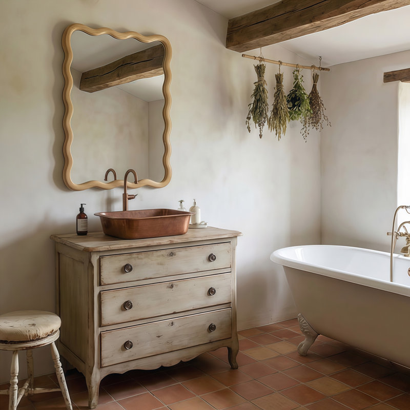 Miroir décoratif 20 po x 30 po, Chêne