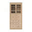 Garde-manger élégant de style shaker Eltera de 78 pouces avec portes en verre et surface rabattable-121788041