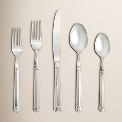 Nyssa 20 Piece 18/10 Stainless Steel Flatware Set, Service for 4