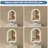 Wall-Mounted Arched Mirror LED Anti-Fog Bathroom Mirror, Adjustable Brightness and Color Temperature Vanity Mirror-1597272764
