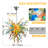 6-Light Modern Artistic Hand-Blown Glass Sputnik Chandelier