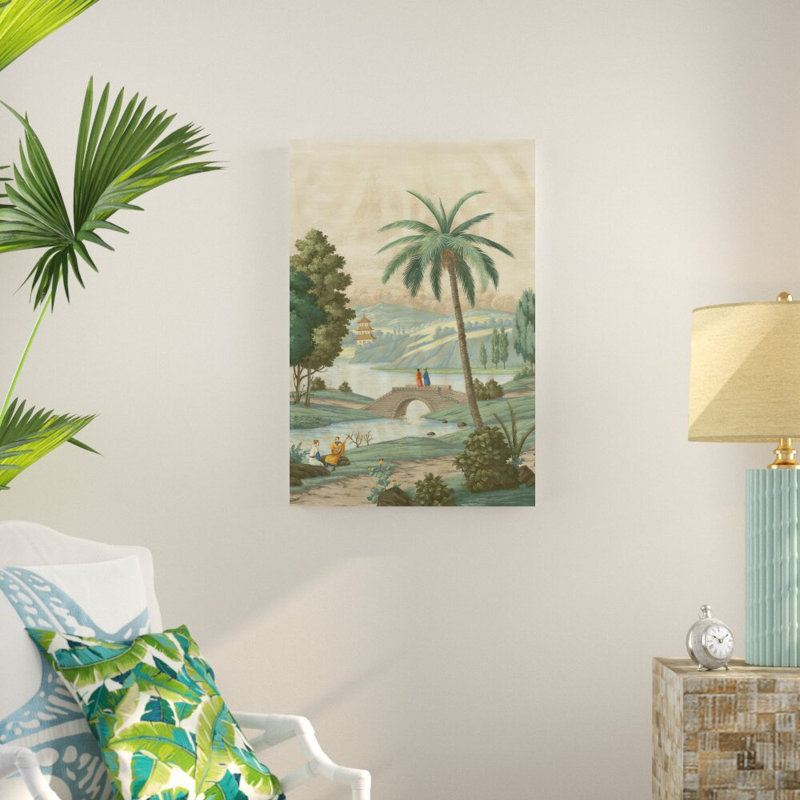 «Palm Paysage II» par Paul Montgomery - reproduction d'art sur toile tendue, H 36 po x l 24 po