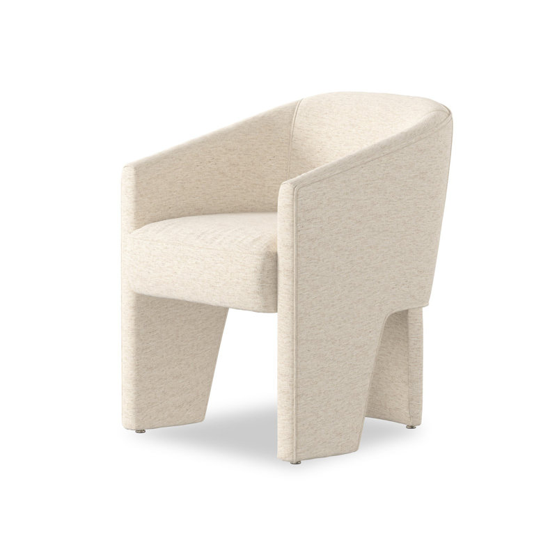Chaise avec accoudoirs rembourrée Tillison, Crypton Nomad Snow