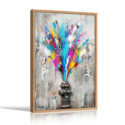 Colorful Splash Canvas Wall Art Oil Painting Print Set Of 1