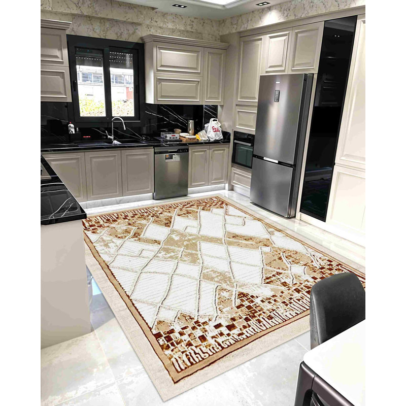 Joseph Rug DESIGN 5521, Beige, Rectangle 5'3" x 7'7"
