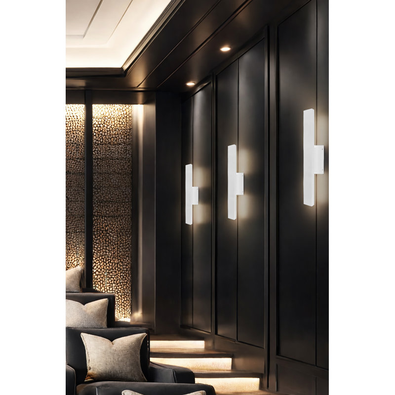 Doniece LED Wall Light, 24" H x 4.5" W, White