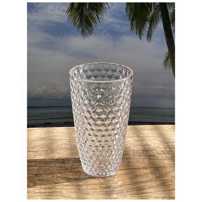 Ensemble de 4 verres à boire en diamant (19 oz), verres à boire en plastique, verres à cocktail sans BPA, ensemble de verres, verres à eau
