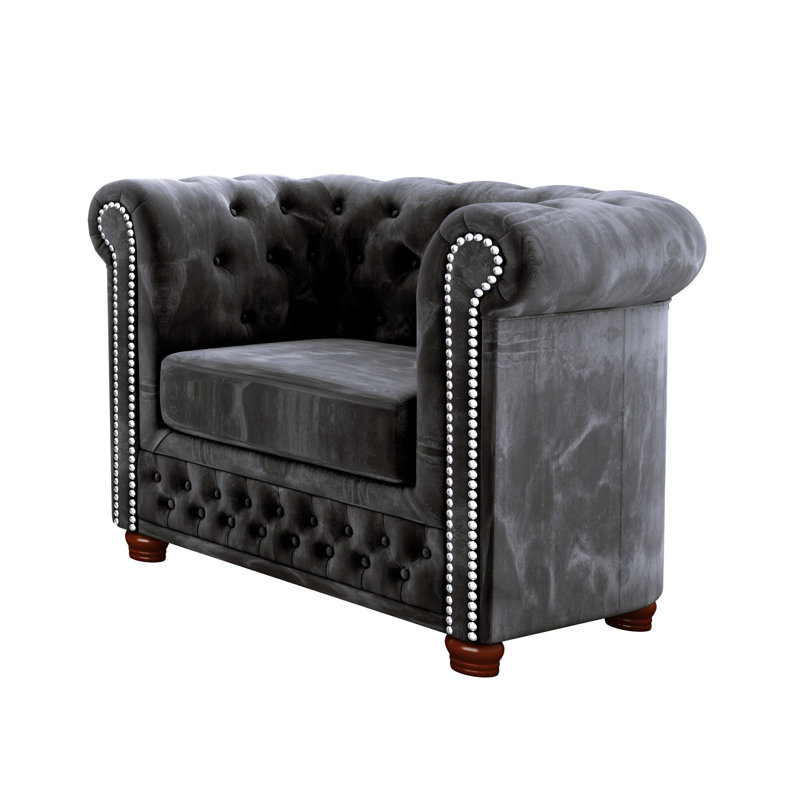  Chesterfield Armchair, Black