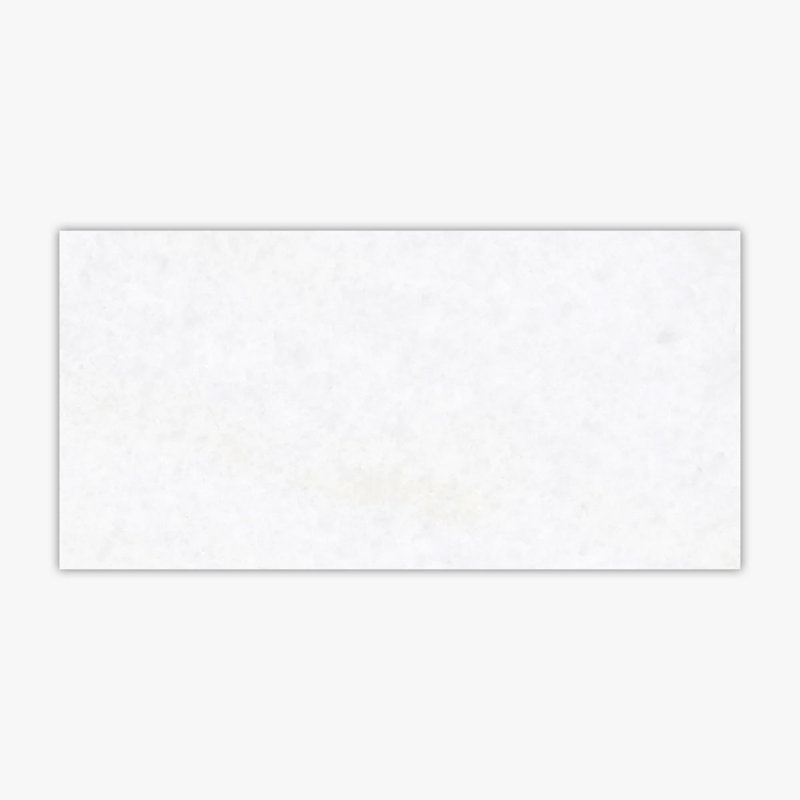 Carreau de marbre blanc neige enneigé 3 x 6 feuilles de marbre mosaïque l 3 po x L 6 po x P 0,38 po