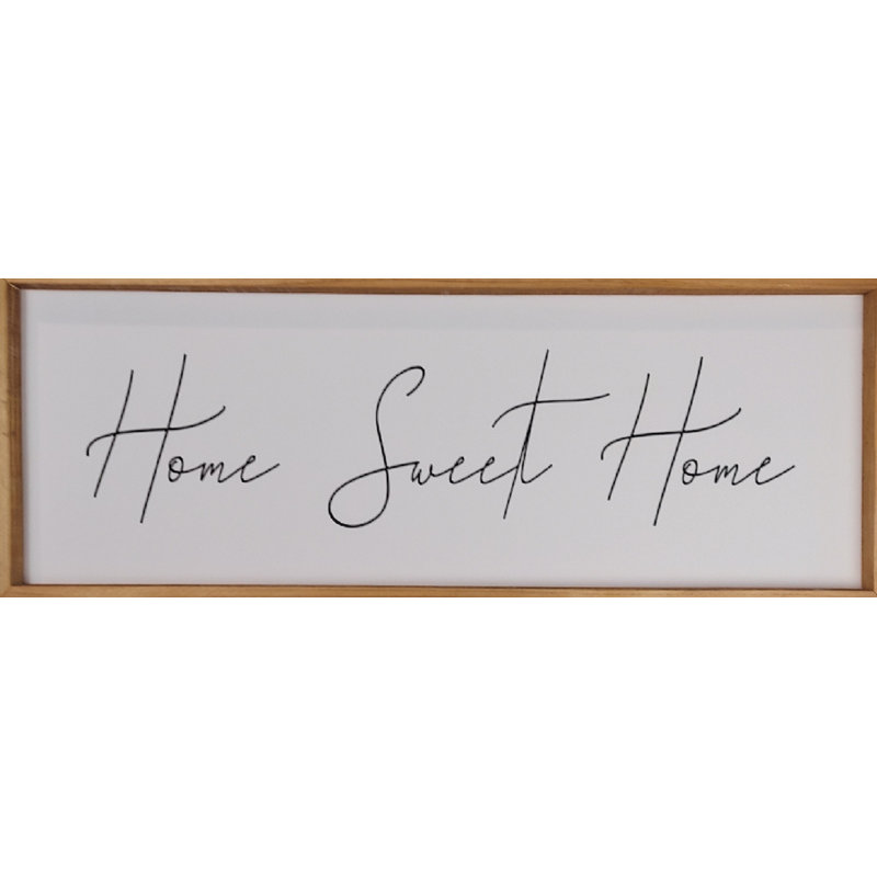Plaque murale Home Sweet Home, Noyer