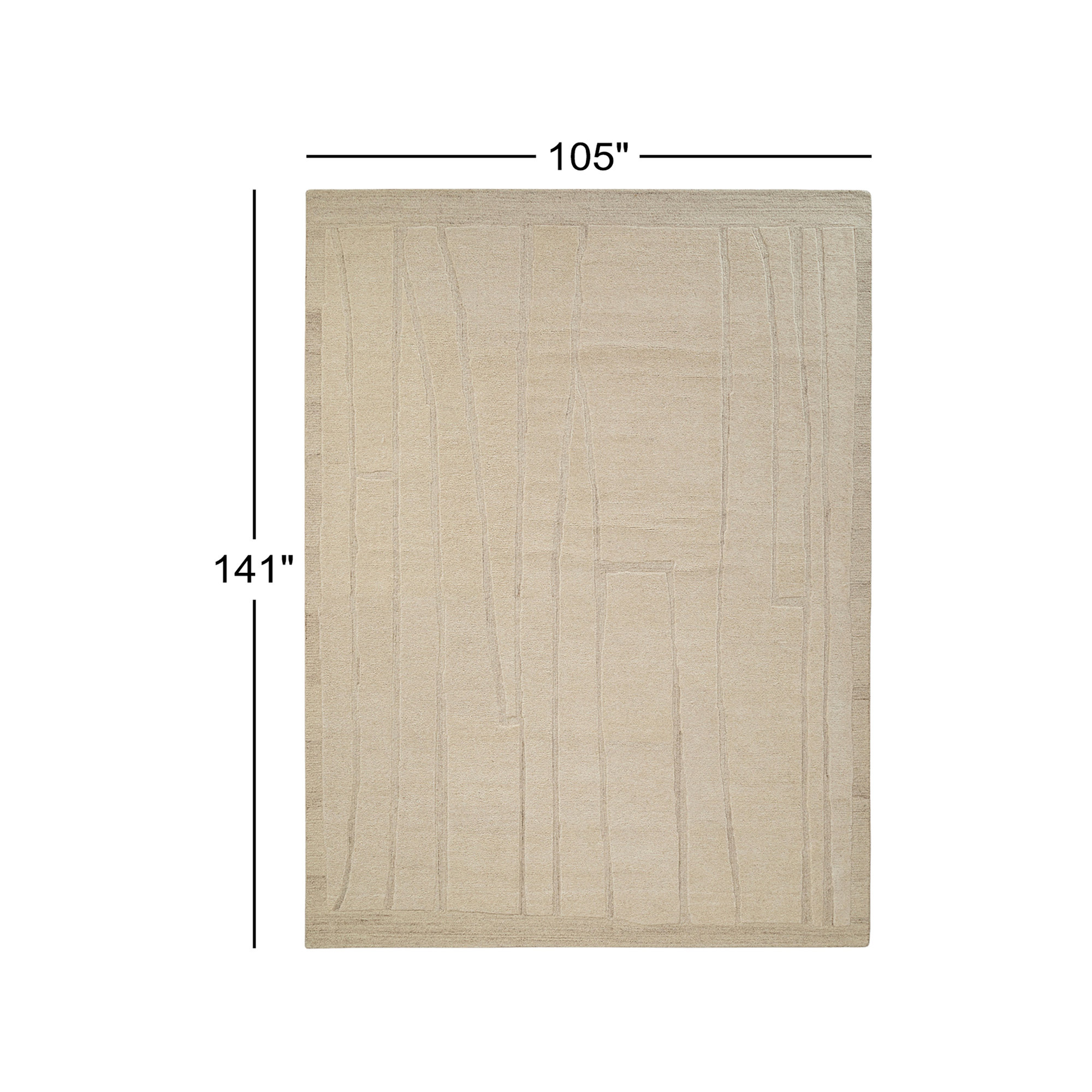 Lira Geometric Hand Tufted Wool Area Rug, Rectangle 8`9" x 11`9"