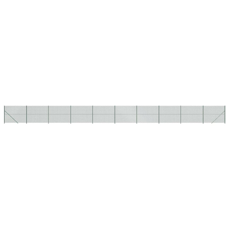 Metal Wire/Mesh Fence, Green, 180cm H x 2500cm W