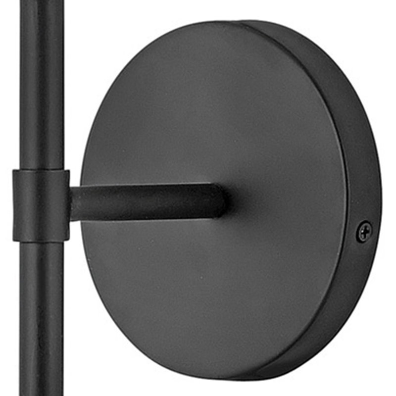 Adneta 1-Light Dimmable Wallchiere, Noir