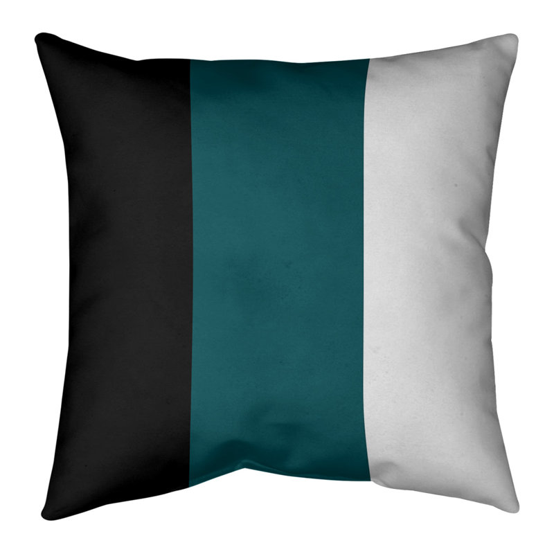 Coussin décoratif , 18 po x 18 po, Vert, Sergé de coton