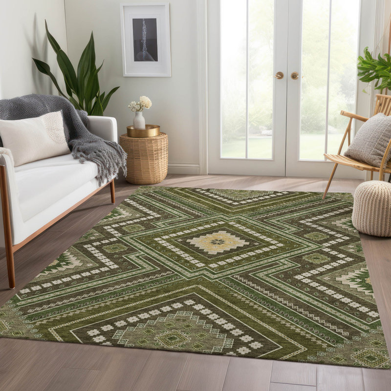 Premium Machine Washable Colmenero AMF1010 Tribal Rug, Rectangle 8' x 10'