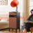 Brownness+Orange Rectangular Solid Wood+Aluminum Media Players