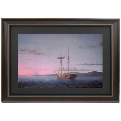 Lumber Schooners At Evening On Penobscot Bay By Fitz Henry Lane