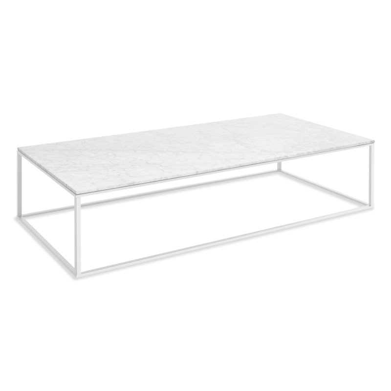 Minimalista Coffee Table, White, 13" H x 60" W x 29" D