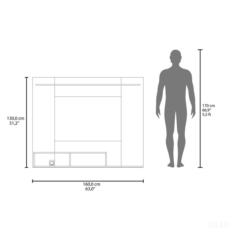 TV Stand for TVs up to 65", Brun