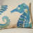 Seahorse Linen Reversible Throw Pillow-436137478
