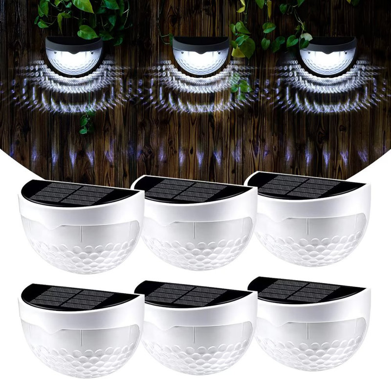Solar Powered Integrated LED Deck Light, White, 2.76" H x 3.94" W