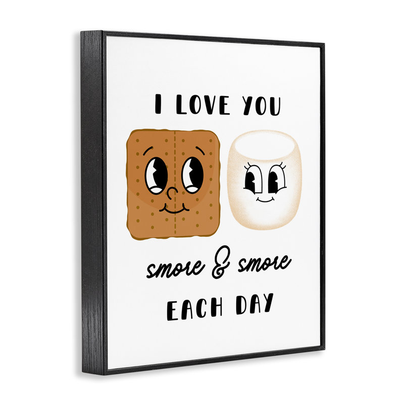 «Love You Smore Every Day» par Katie Griggs, Giclée encadrée noir minuit, H 20 po x l 16 po