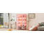 Grande vitrine en fer 67,25 po avec porte en verre et lumières DEL en acier-913427913
