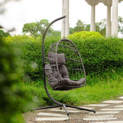 Fauteuil suspendu d'extérieur en osier de patio