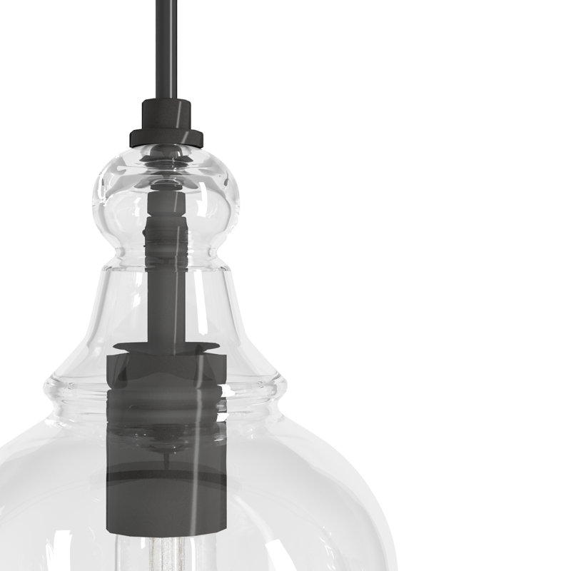 Maple Park 30" Noble Bronze Glass Linear Pendant Light