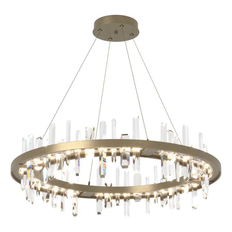 Solitude Circular LED Chandelier, Soft Gold