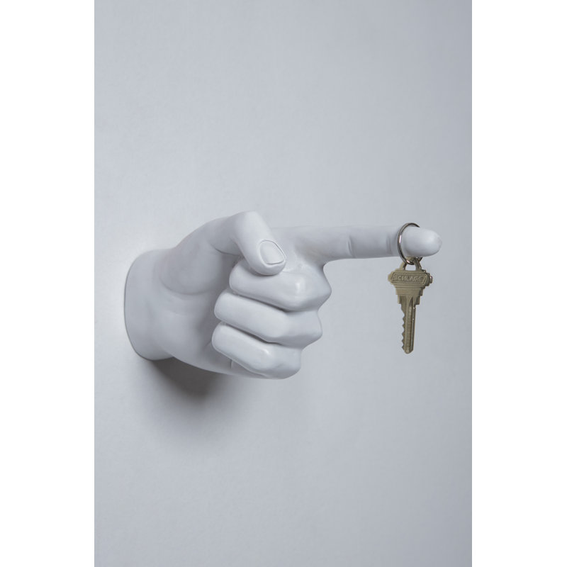 One Finger Pointing Hand Wall Mount - 8" long