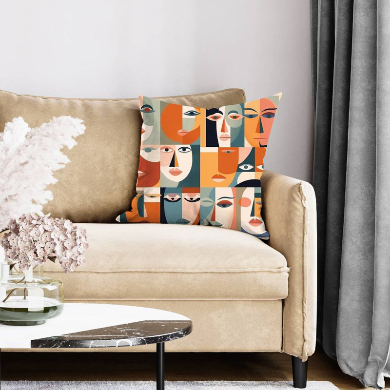 Judgmental Gaze - Minimalist Bedroom Poly Twill Throw Pillow