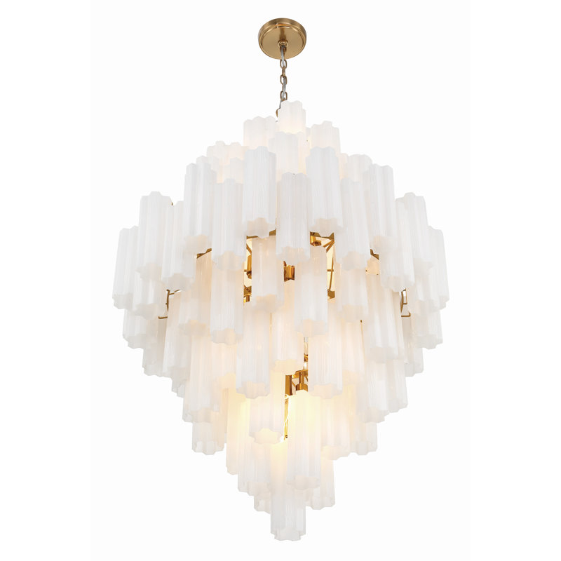 Lustre 20 lumières Quinzio, Laiton vieilli