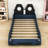 Katerinne Twin Size Platform Bed Stylish Racecar Design with LED Lights, Upholstered Backrest-2128992904