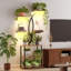 Flower Spike-Shaped Plant Stand Indoor with Grow Lights - 8 Tiered Tall Plant Shelf