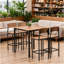 Ensemble de table de bar 5 pièces à hauteur de comptoir, une table avec quatre chaises