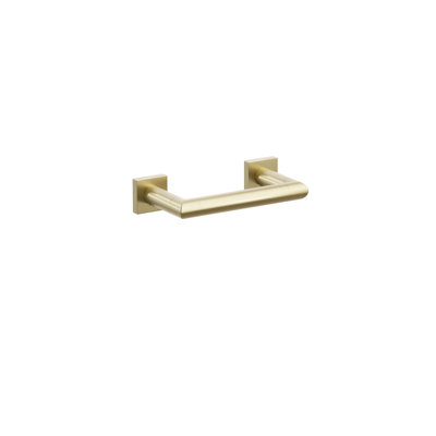 Emtek Modern Tubular Paper Holder - Pivoting Double Post w/ Small Square Rosette