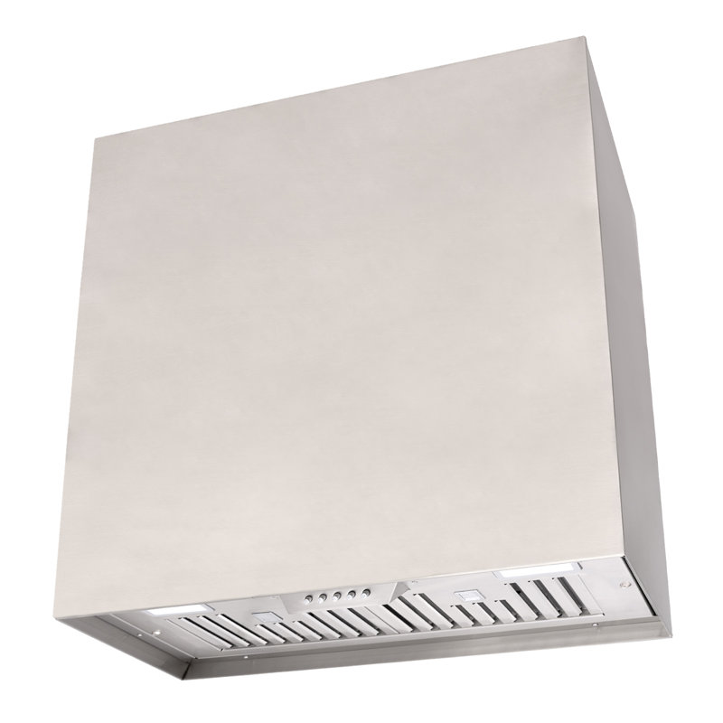 Hotte murale à conduit 600, Acier inoxydable brossé, H 30 po x l 30 po x P 14 po
