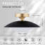 Plafonnier semi-encastré moderne à DEL de 30 cm (11,8 po) avec télécommande et variateur, 5 CCT 2700 K-6500 K, style moderne du milieu du siècle, noir, pour cuisine, couloir ou buanderie.-223329904-231204958