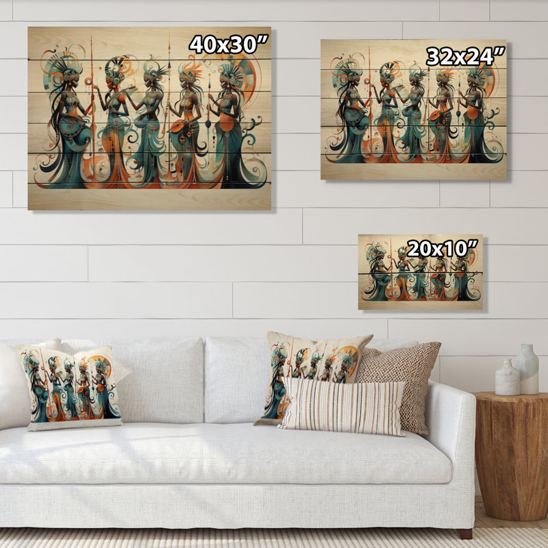 Native Art Kokopellis Melody I sur bois, H 10 po x l 20 po x P 0,78 po
