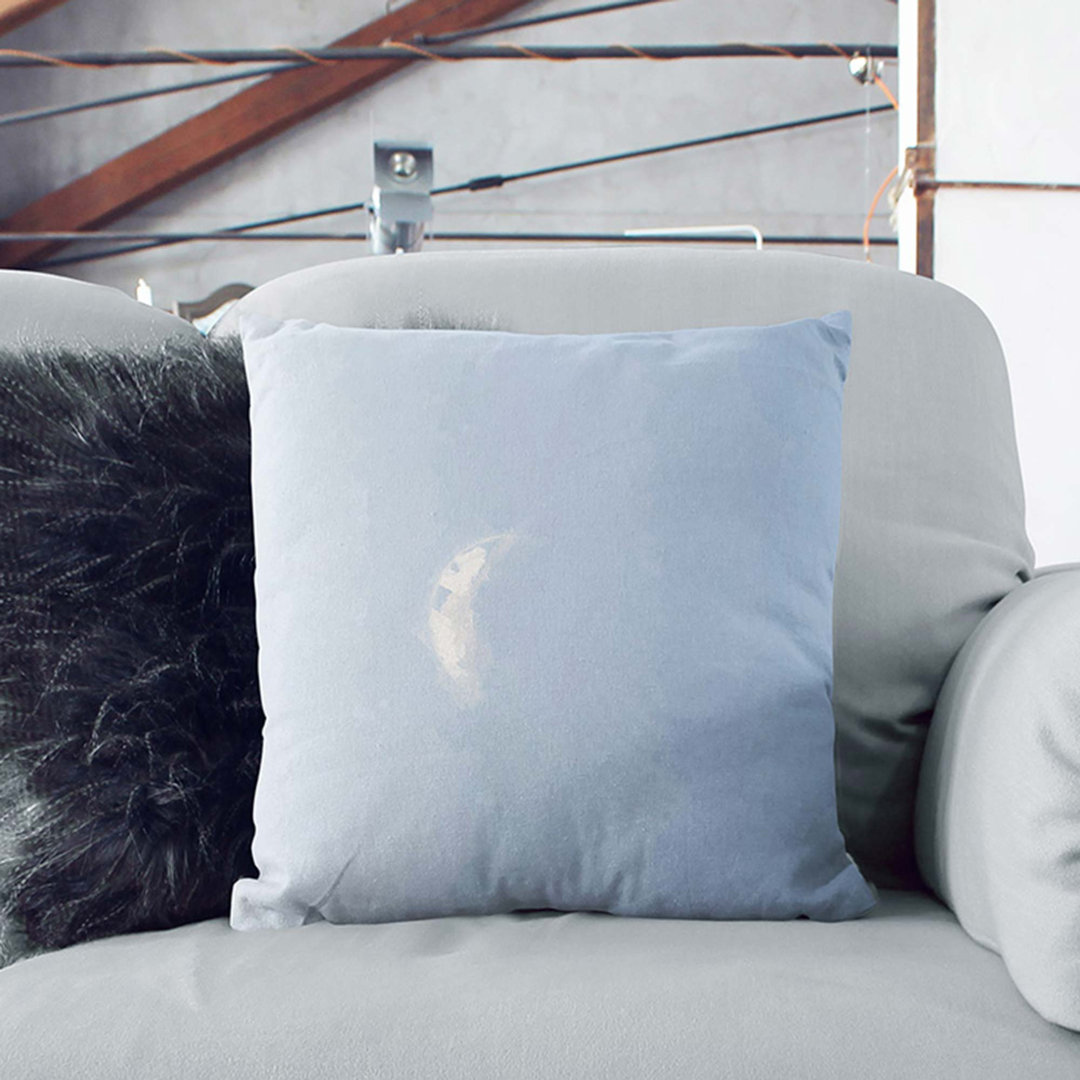 Crescent Moon in a Blue Sky Cushion with Filling