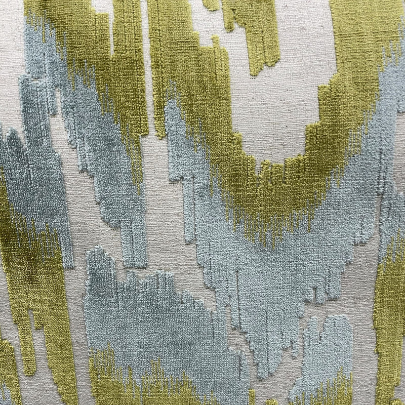 Abstract Velvet Outdoor Throw Pillow, 24" x 24", Square