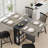 Space Saving Folding Dining Table With 2 Tier Storage-Extendable Drop Leaf Farmhouse Kitchen Dining Room Tables For 4, Collapsible Expandable Rectangle