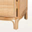 Table de chevet à 2 tablettes en rotin naturel de style bohémien H 24,29 po x l 18,38 po x P 14,41 po Marcel