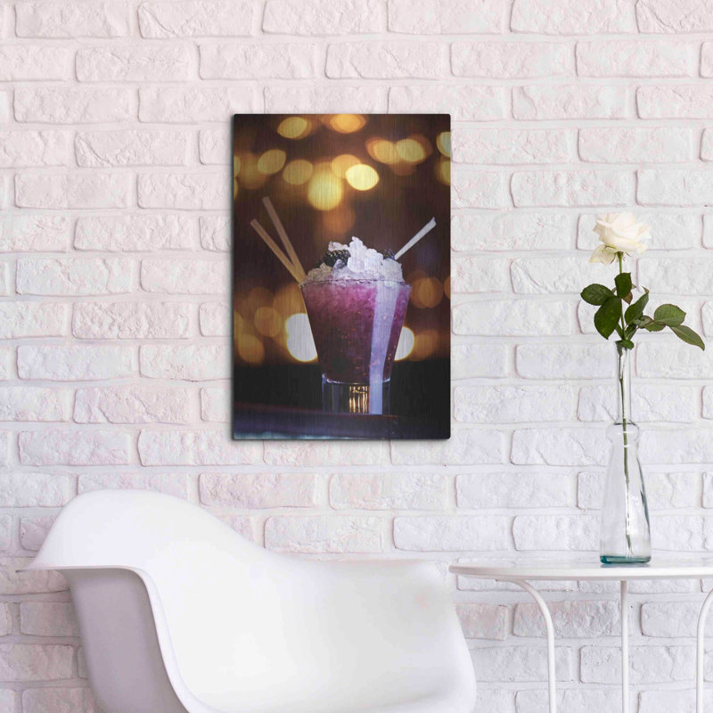 Mauve violet, art mural en métal, H 24 po x l 16 po