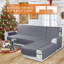 Housse pour canapé modulaire 100% imperméable Housse en L pour canapé 3 pièces Housse pour méridienne réversible pour canapé modulaire (grand, gris foncé)