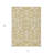 3' X 5' Gold And Beige Floral Washable Indoor Outdoor Area Rug